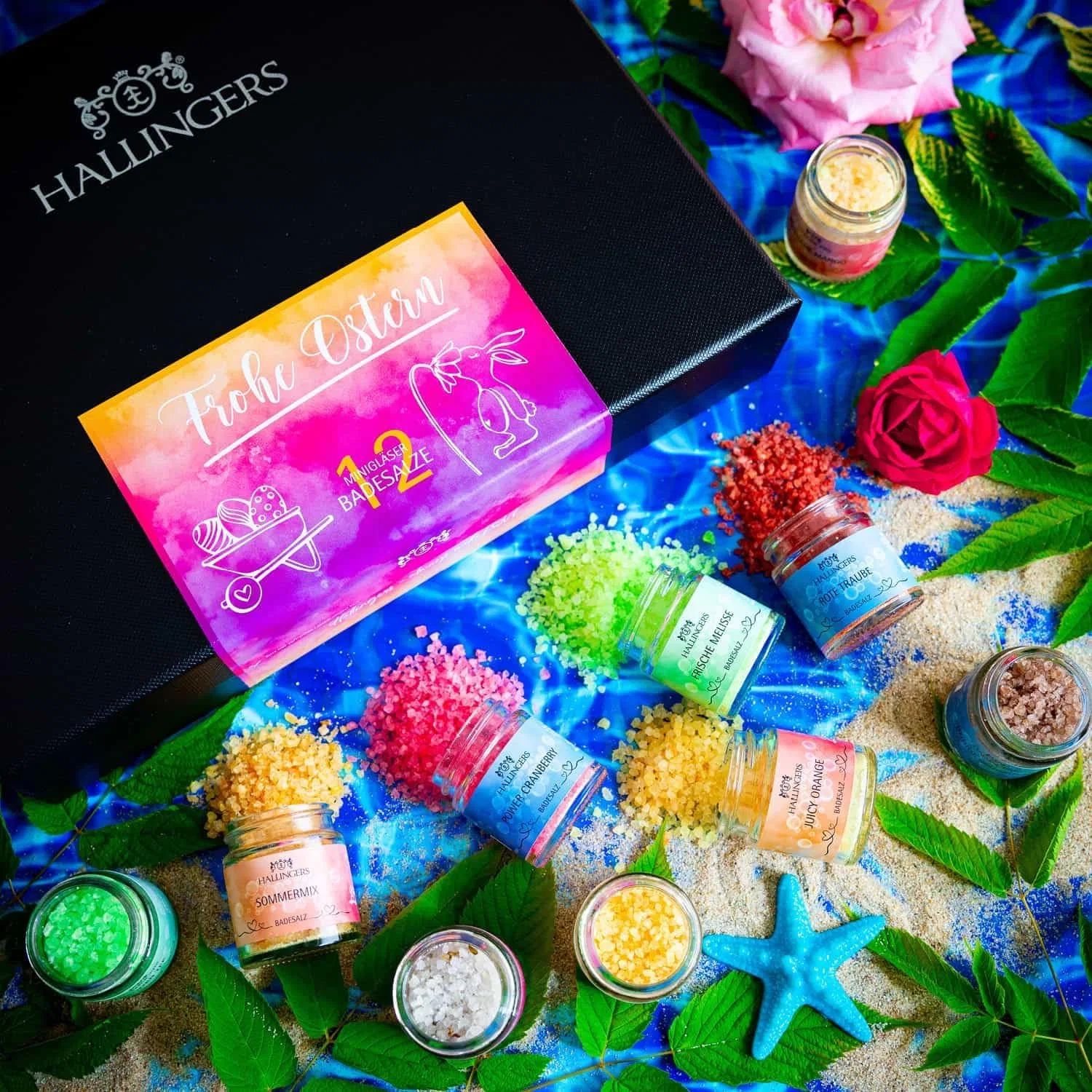 Набор бомбочек для ванны, Hallingers, 12 шт, 420 г, Colourful Mix With Beautiful Motif — фото 2