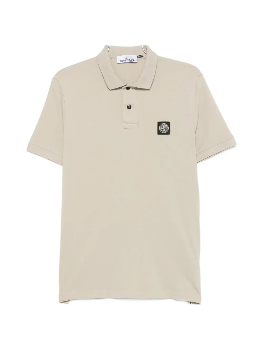 Рубашка-поло из пике с нашивкой-логотипом Stone Island, зеленый