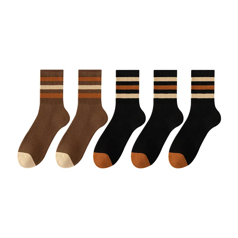 Детские носки MINISO, Цвет 3 Black+2 Coffee
