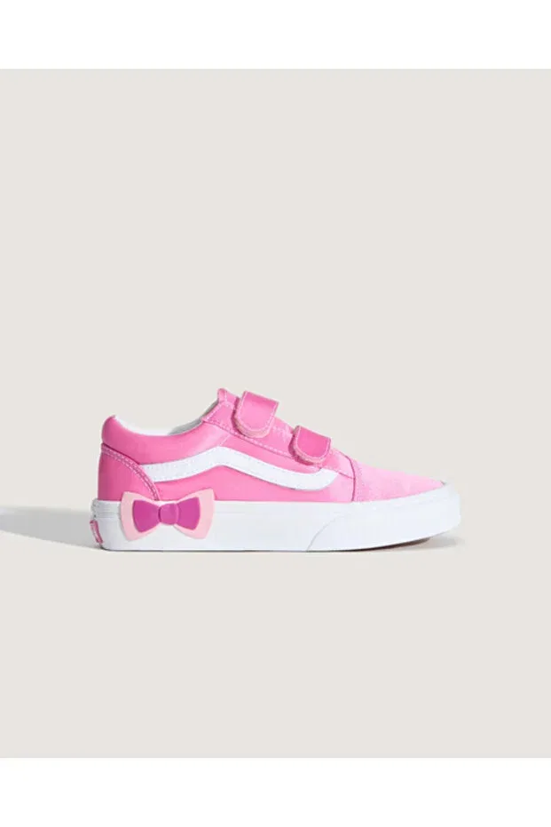 Детские кеды для девочек Old skool v bow kids shoes pink Vans, Pink — фото 4