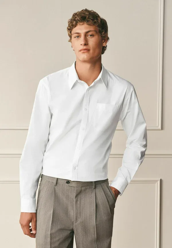 Рубашка хлопковая Shirt Next white poplin, белый — фото 3