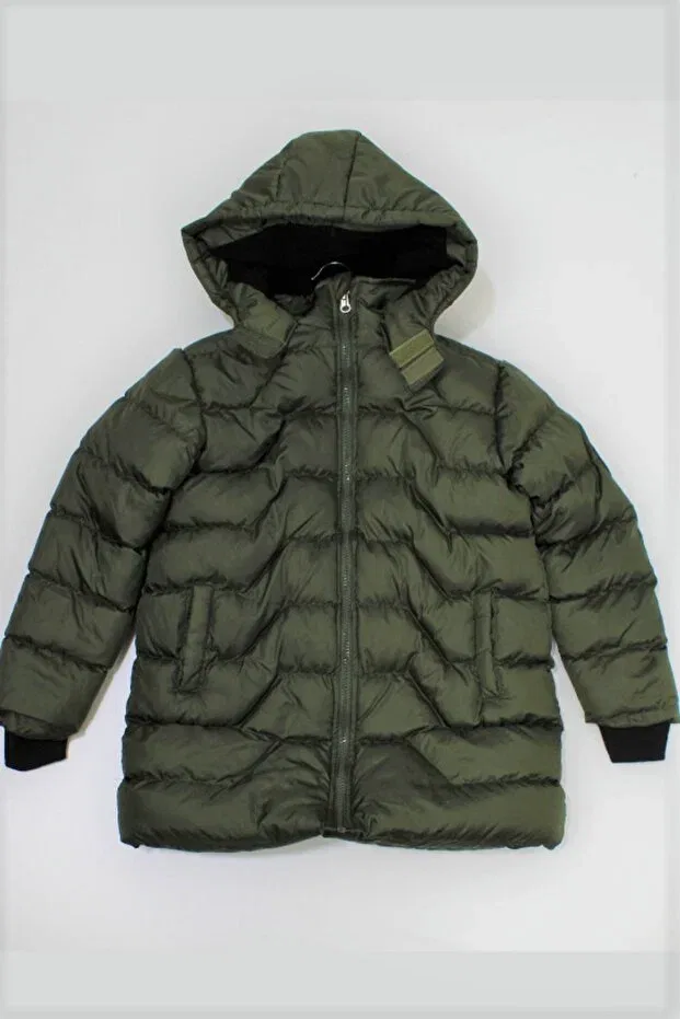 Детский пуховик с капюшоном для девочек Nanica Kids, Khaki