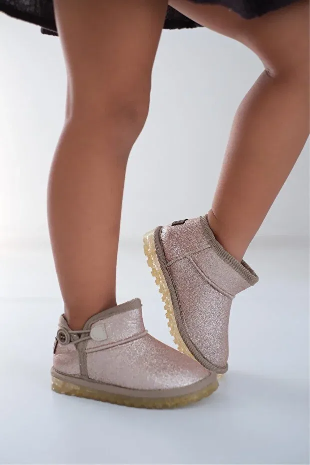 Детские ботинки для девочек ортопедические Milo Siena Shoes, Gold Glitter — фото 2