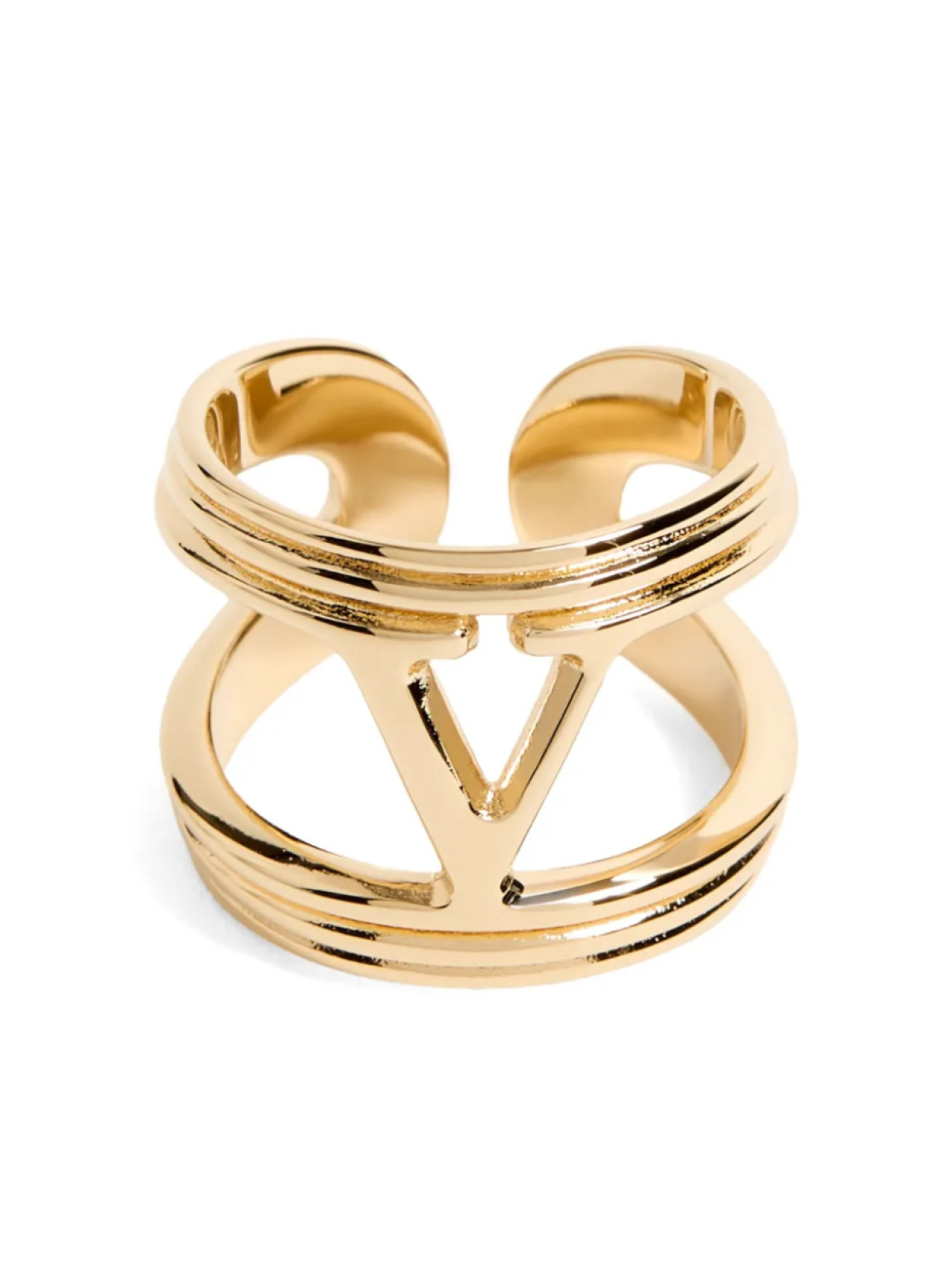 

Valentino Garavani кольцо с логотипом VLogo Signature, золотой
