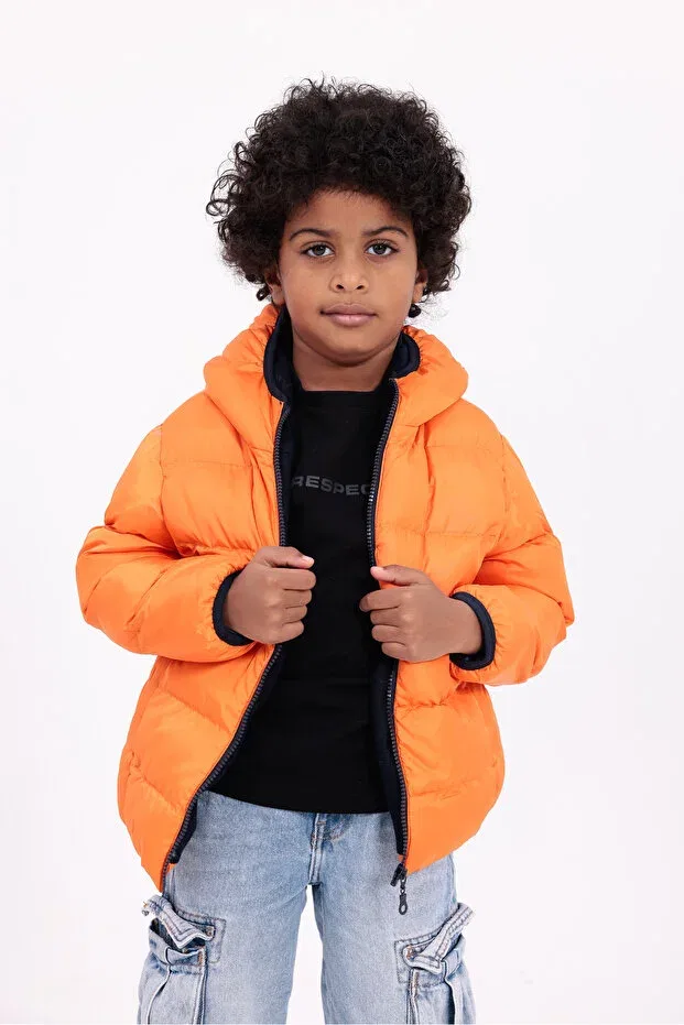 Детская куртка пуховик с капюшоном Roba Kids, Orange