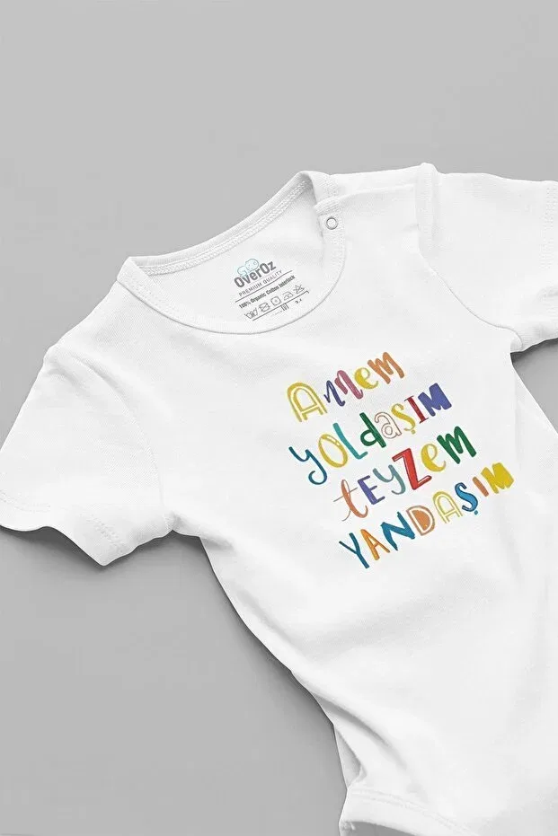 Детское боди для новорожденных с коротким рукавом Organic cotton mommy companion bodysuit Overoz, White