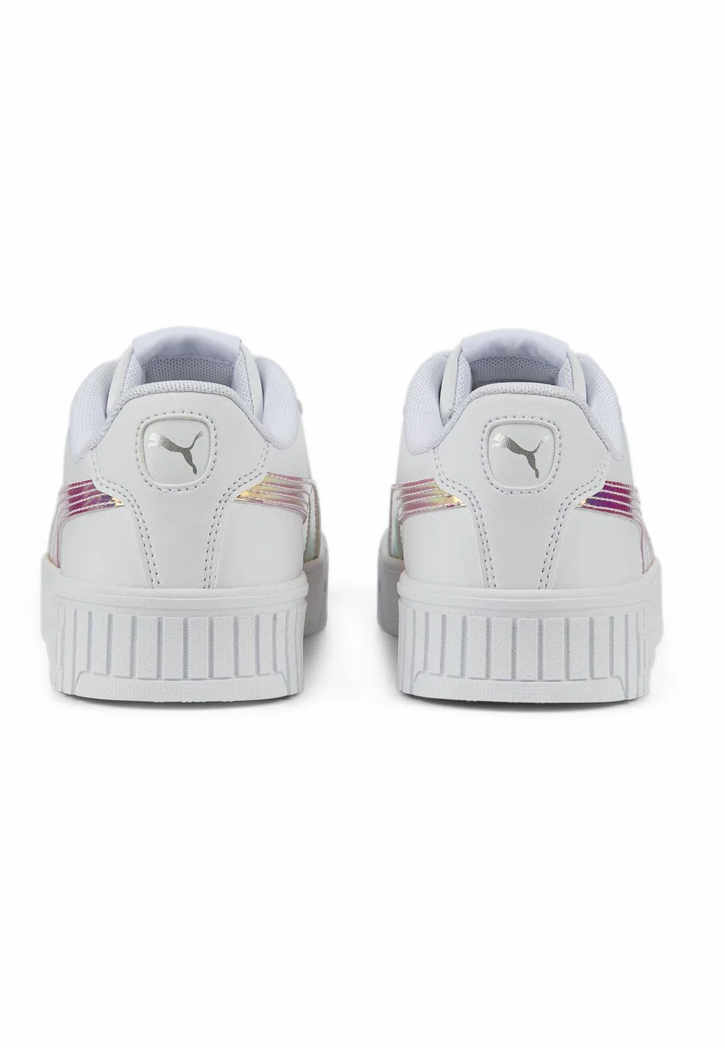Детские кроссовки с голографическим принтом Carina 2.0 Holo Puma, White Silver Gray — фото 4
