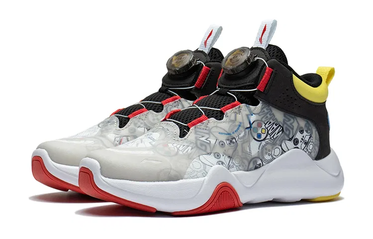 Детские кроссовки с амортизацией GAME DAY Li-Ning YOUNG, Gray White Black Yellow — фото 4