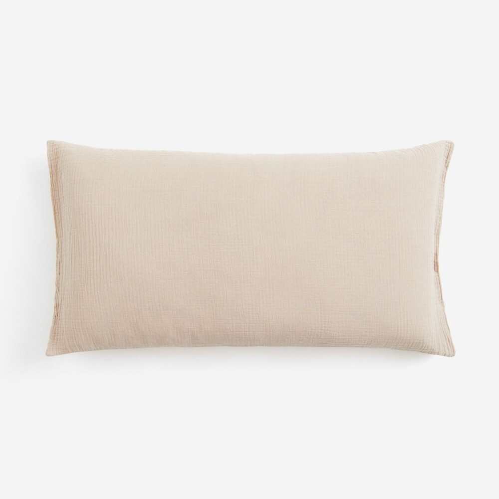 

Наволочка H&M Home Cotton Muslin, светло-бежевый
