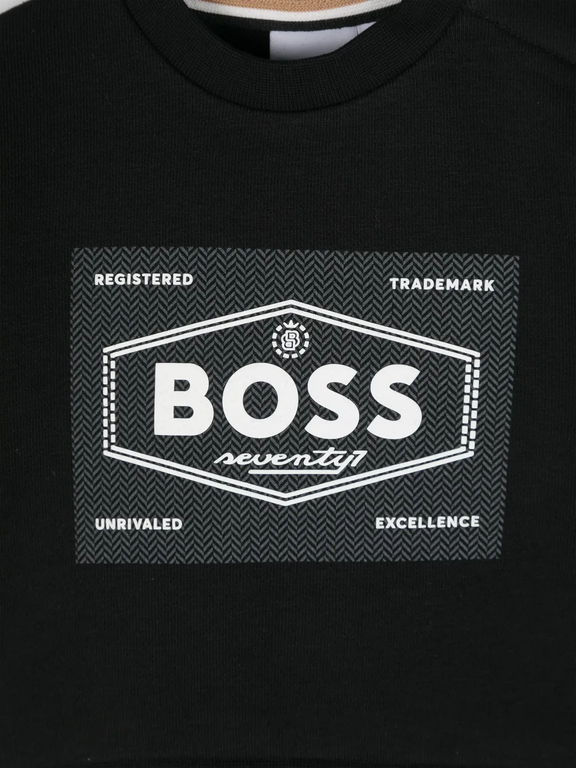 Толстовка с вытянутым логотипом BOSS, черный — фото 2