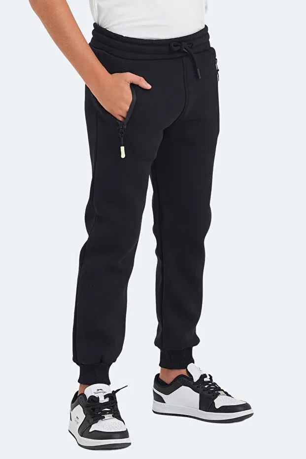 Детские спортивные штаны для мальчиков с молнией Slazenger, Black — фото 3