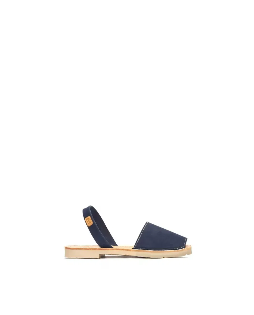 Детские меноркины для девочек из кожи 1097 Infantil Nobuck CASTELL MENORCA, Azul Oscuro
