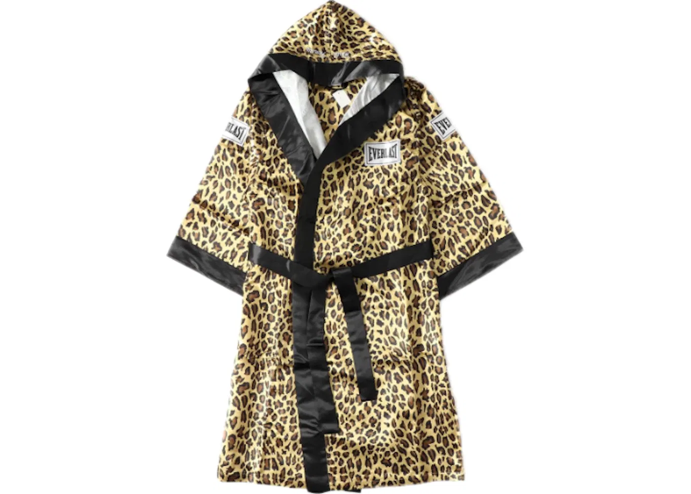 Женский халат с капюшоном из атласа с принтом леопарда Supreme, Leopard