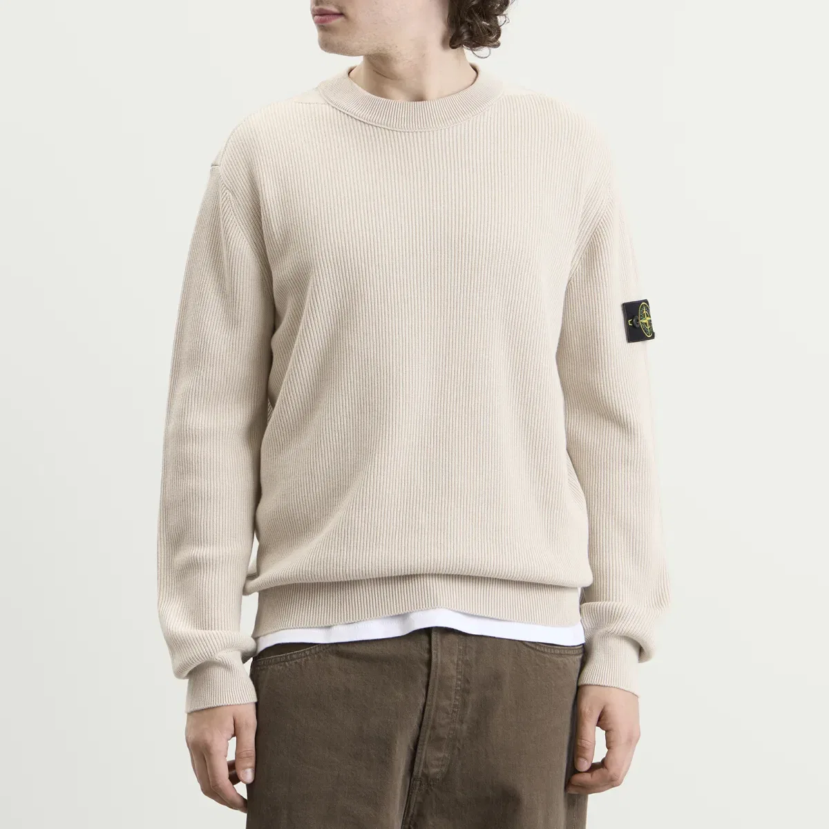 Джемпер из рифленого органического хлопка Stone Island, Sand — фото 2