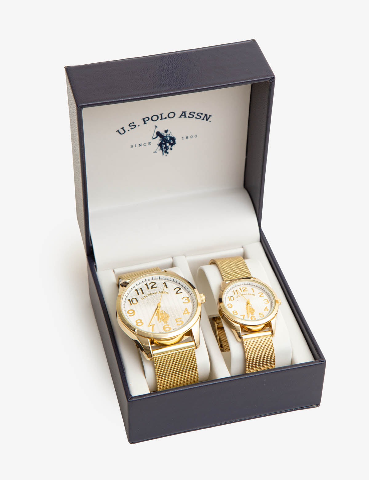 

Часы U.S. Polo Assn His And Hers Gold Mesh Strap, 2шт, золотой