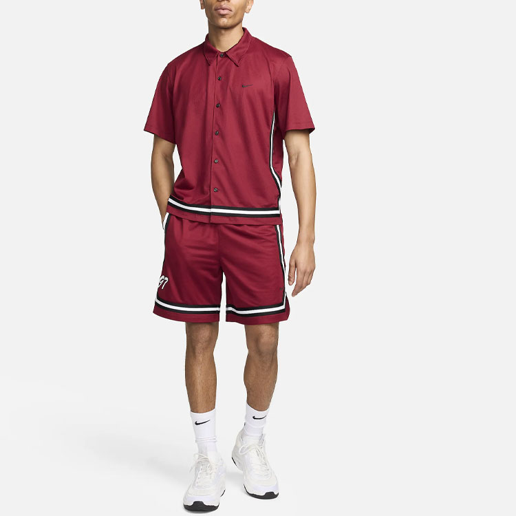 Футболка Dna Crossover Мужские шорты для баскетбола 8 дюймов Dri FIT Nike, Тёмно-красный — фото 3