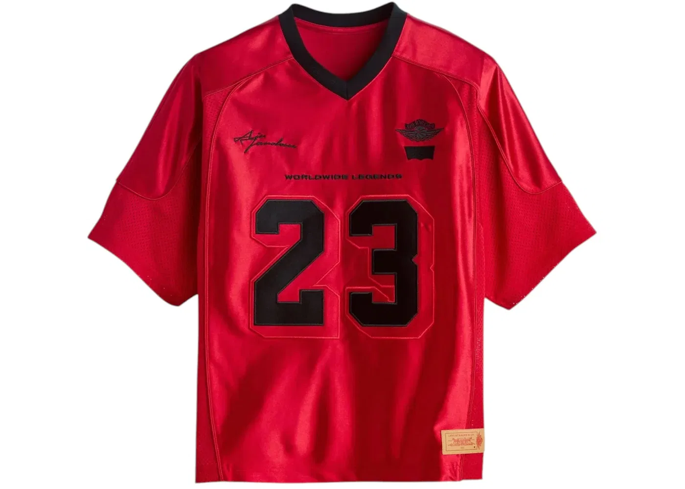 Мужская джерси Jordan x Levis Jersey Jordan, Gym Red/Black/Pale Ivory/Black