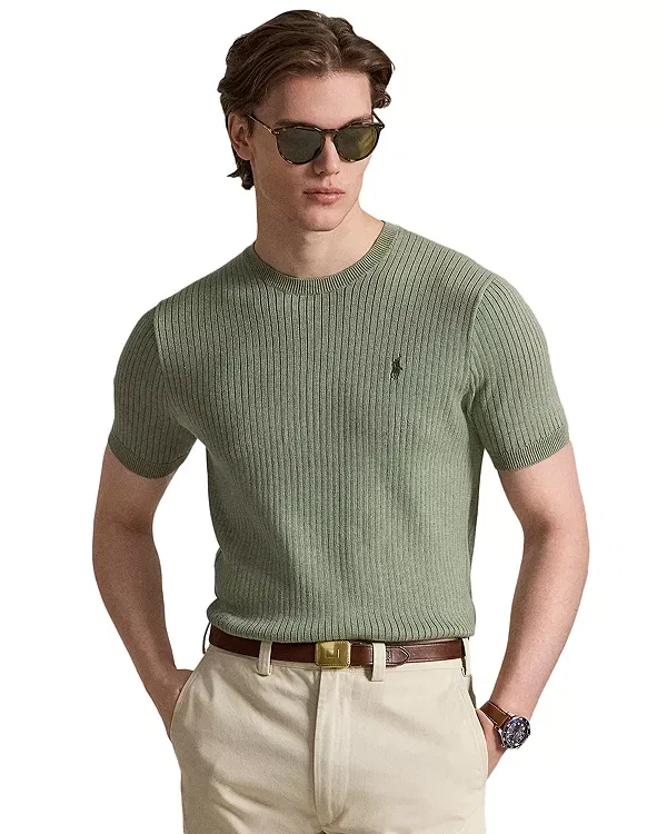 Мужской свитер с коротким рукавом Polo Ralph Lauren, зеленый