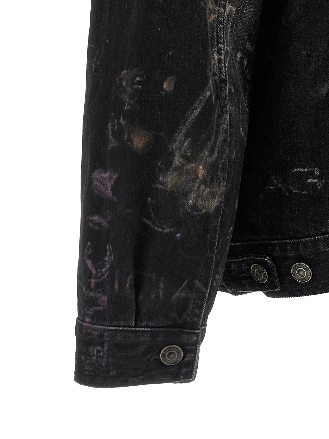 Мужская джинсовая куртка оверсайз Black Cotton Denim Jacket Balenciaga, Black — фото 4
