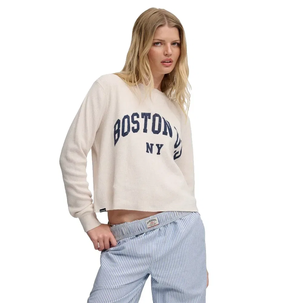 Женский лонгслив с графическим принтом Athletic Essential Superdry, Beige