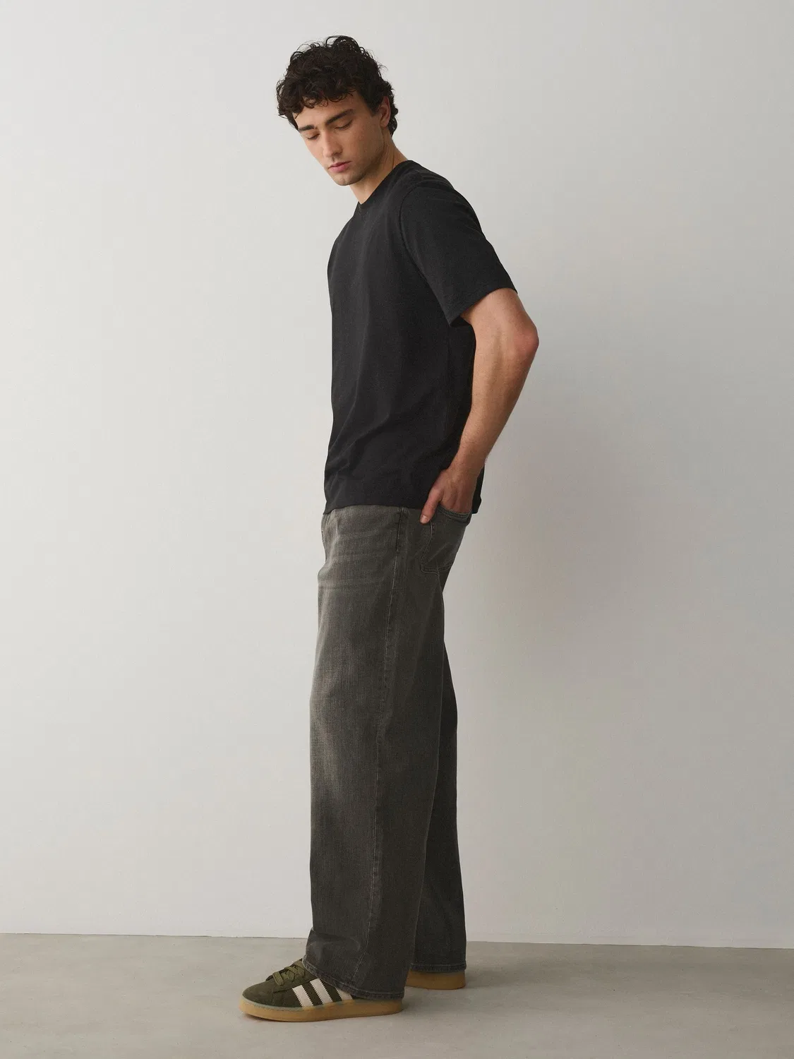 Джинсы свободного кроя, Baggy Fit Next, серый — фото 3