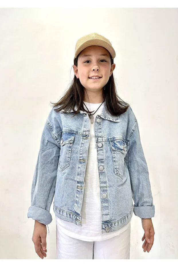 Джинсовая куртка большого размера для девочки Rois Kids — фото 2