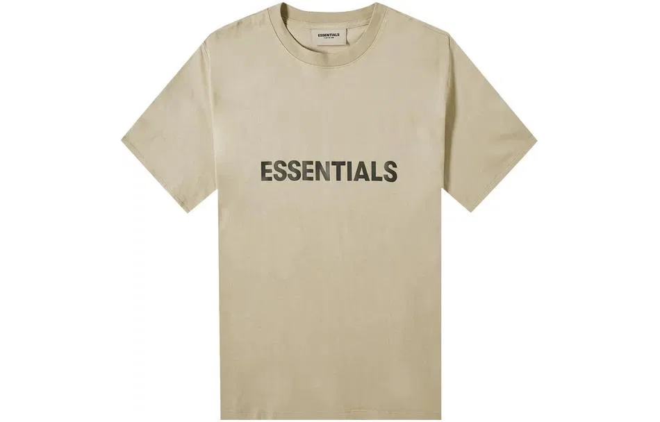 Футболка детская с принтом Fear Of God Essentials, Olive/Olive
