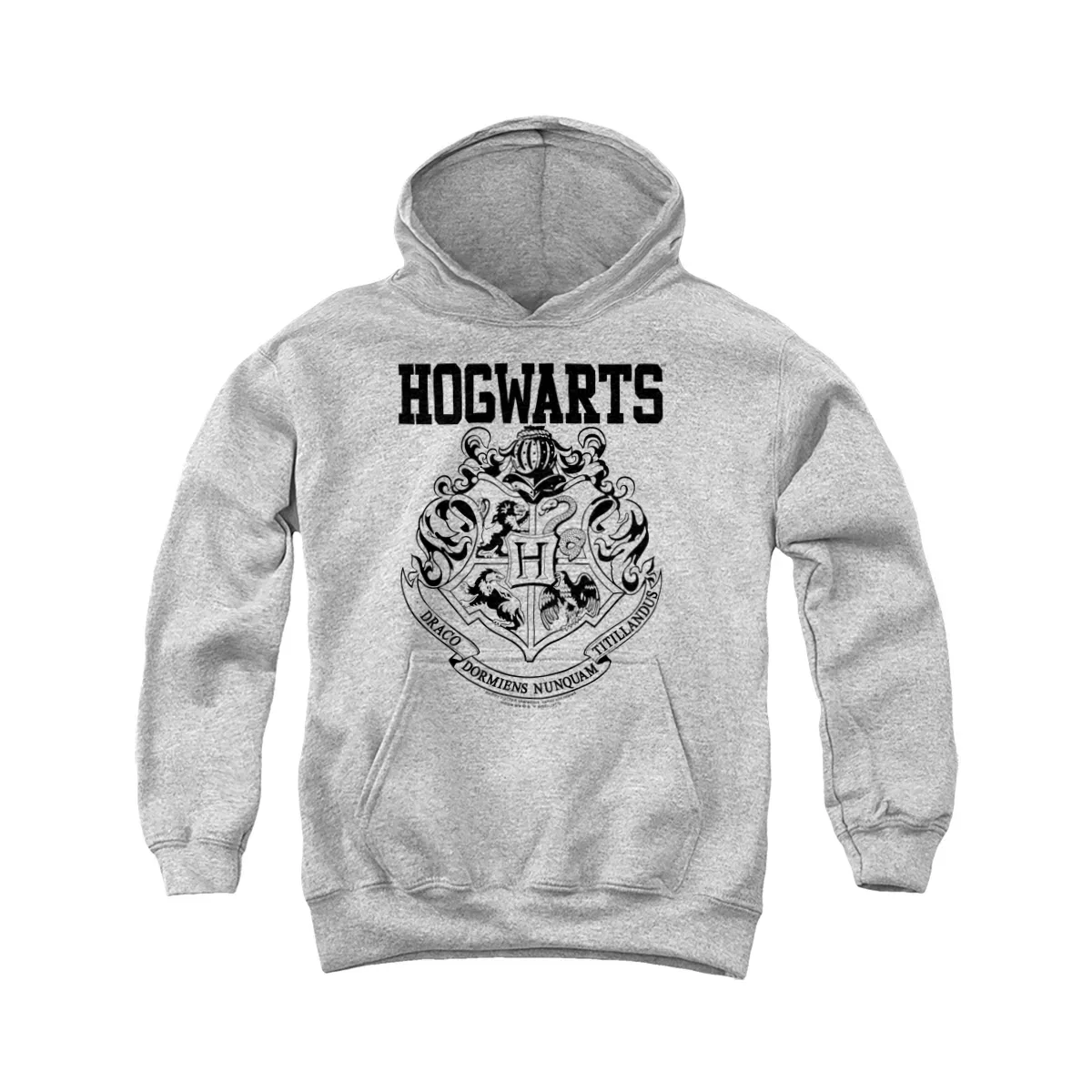Детское худи с принтом Harry Potter Hogwarts Athletic Hooded Sweatshirt Harry Potter, Athletic Heather