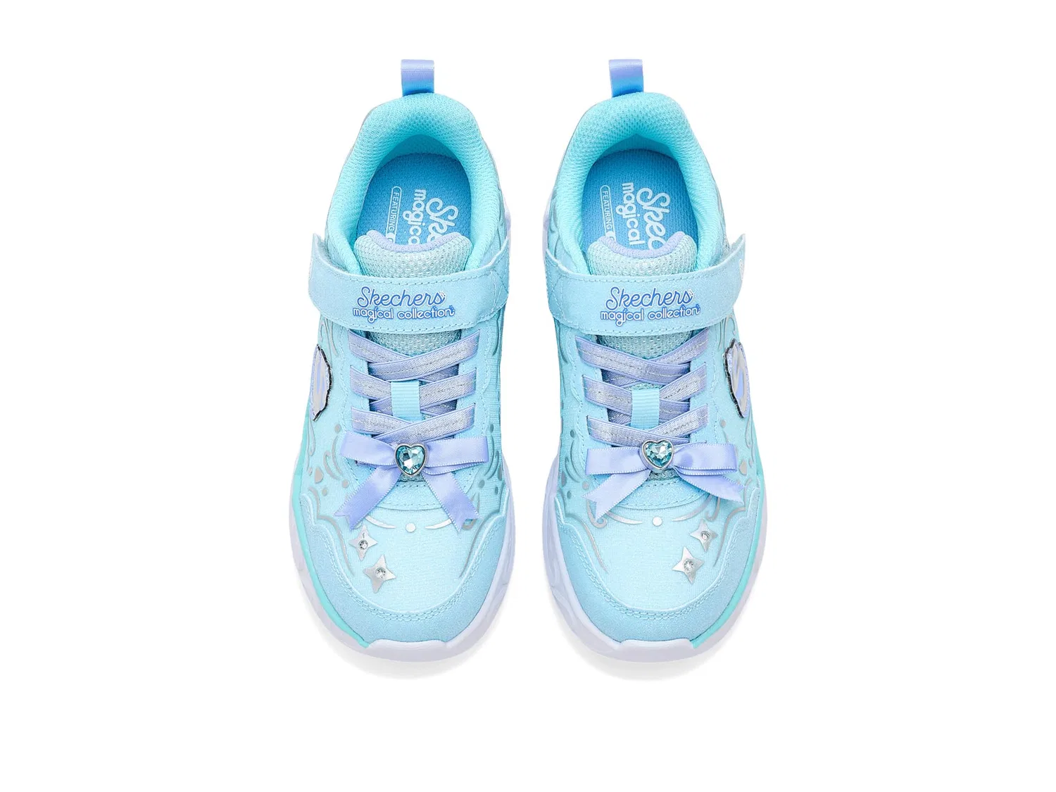 Кроссовки Lights-Princess Steps 303732L (для маленьких и больших детей) Skechers Kids, Light Blue — фото 3