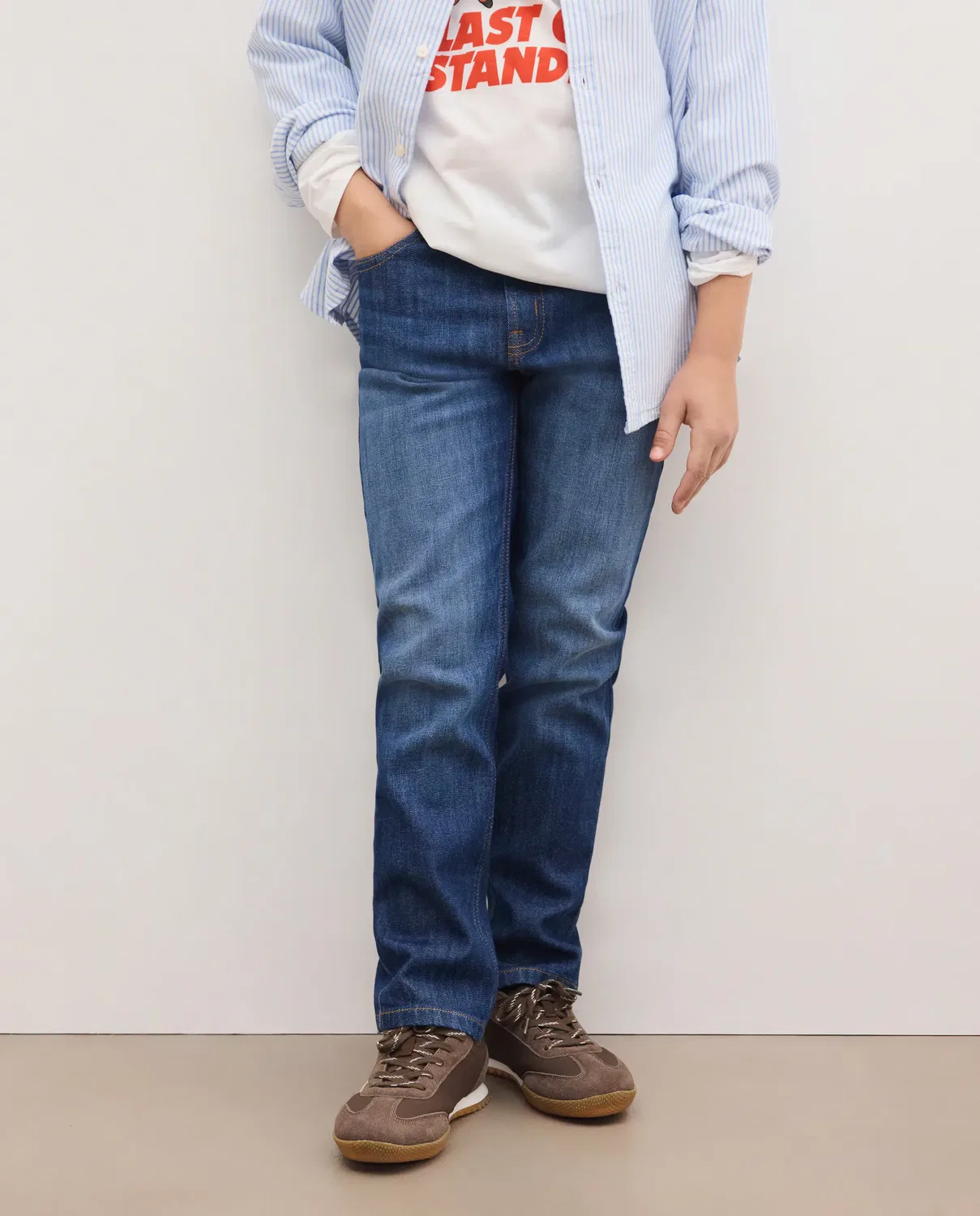 Детские джинсы для мальчиков slim fit Kids El Corte Inglés, Azul Suave — фото 2
