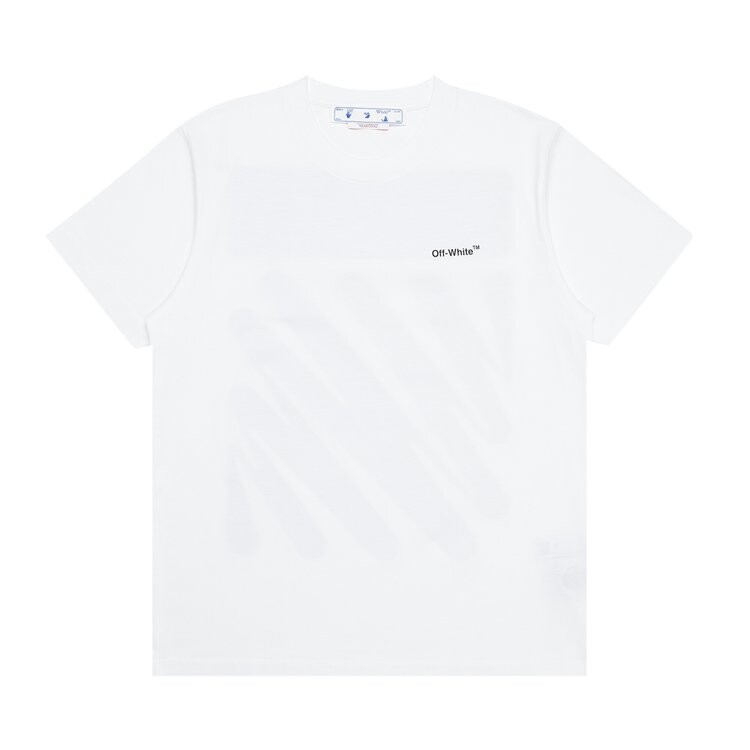 

Футболка Off-White Wave Diag Slim Short-Sleeve Tee 'White/Black', белый