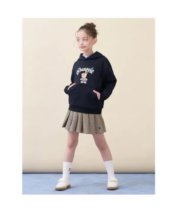 Свитшот с капюшоном с медвежонком, Beanpole Kids, темно-синий — фото 3