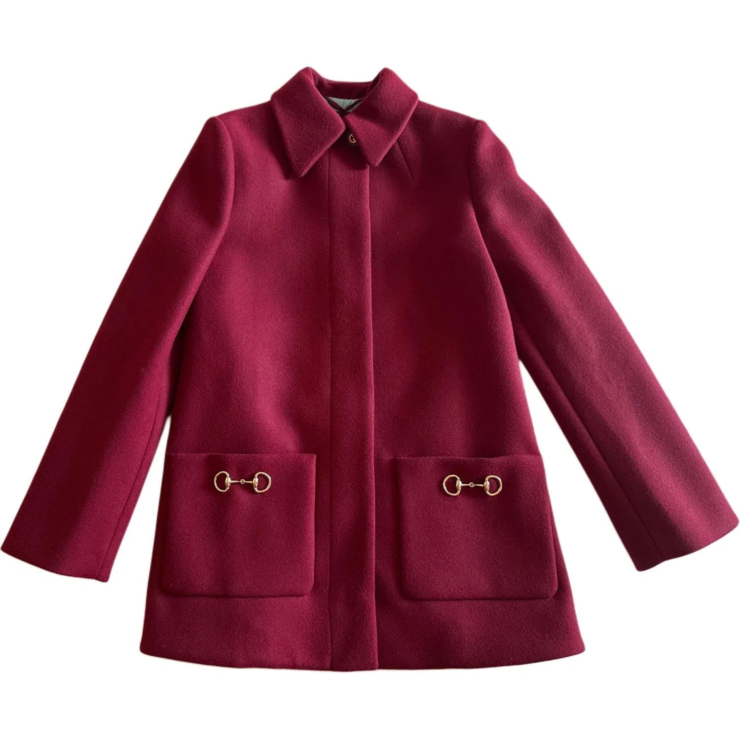 Женское пальто с лацканами Red GUCCI, Красный