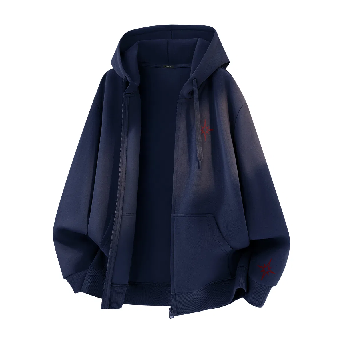 Детский худи утепленный с капюшоном MINISO, Spring Fall Navy Blue