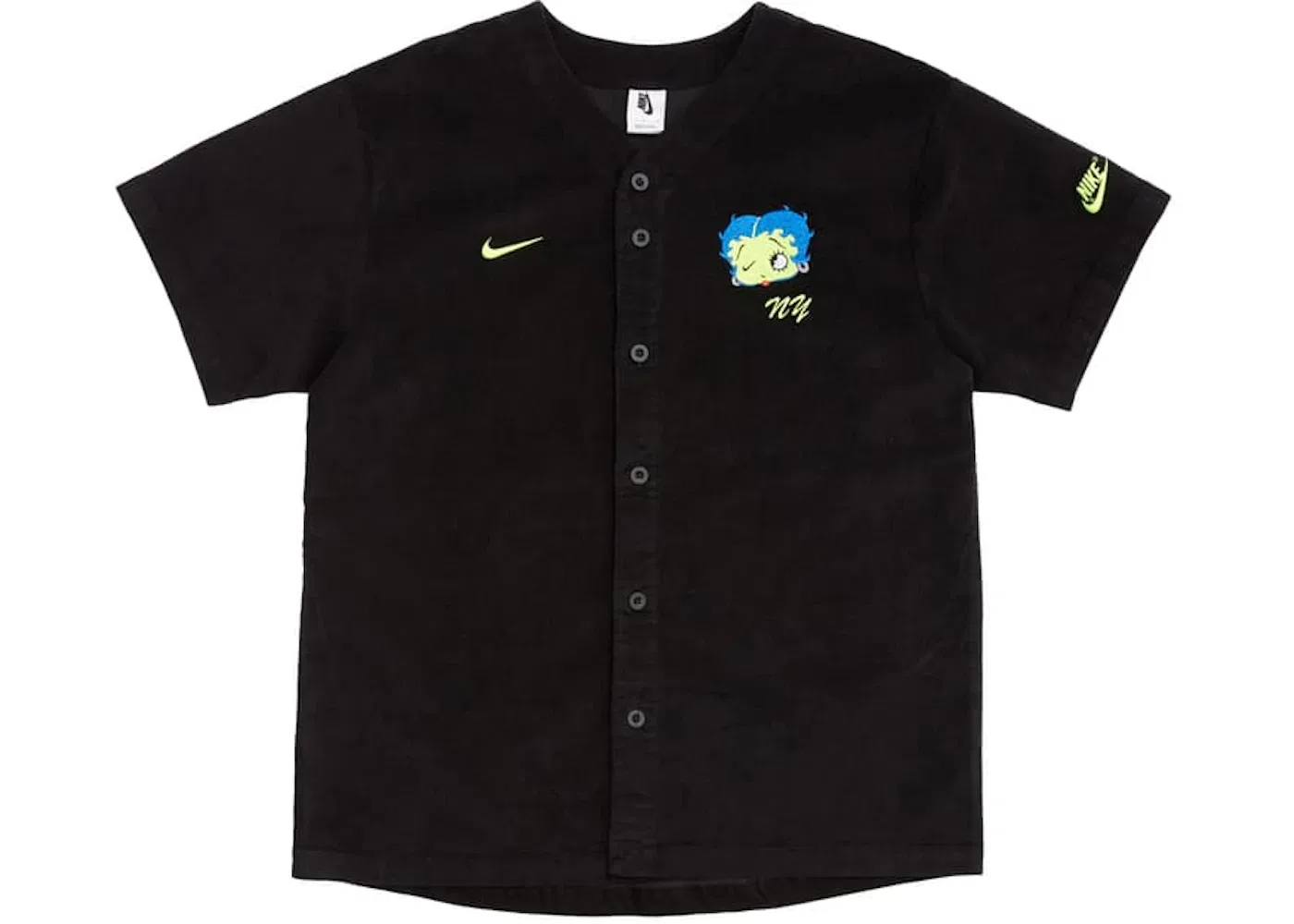 Детская футболка-джерси из вельвета Nike Corduroy Baseball Jersey, Black