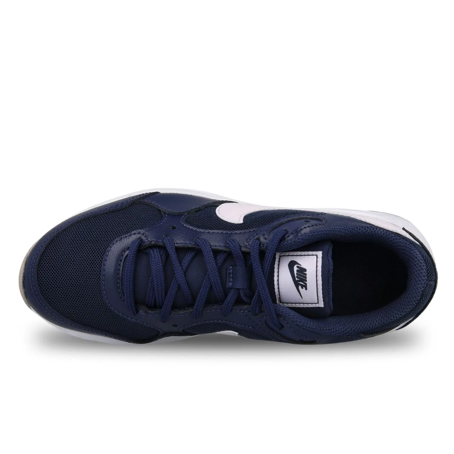 Детские кроссовки для мальчиков с шнуровкой Air Max Sc NIKE, Midnight Navy Barely Grape White — фото 4