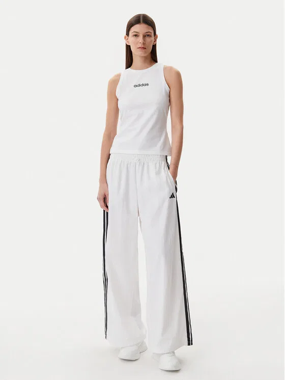 Топ slim fit Essentials Linear Adidas, белый — фото 2