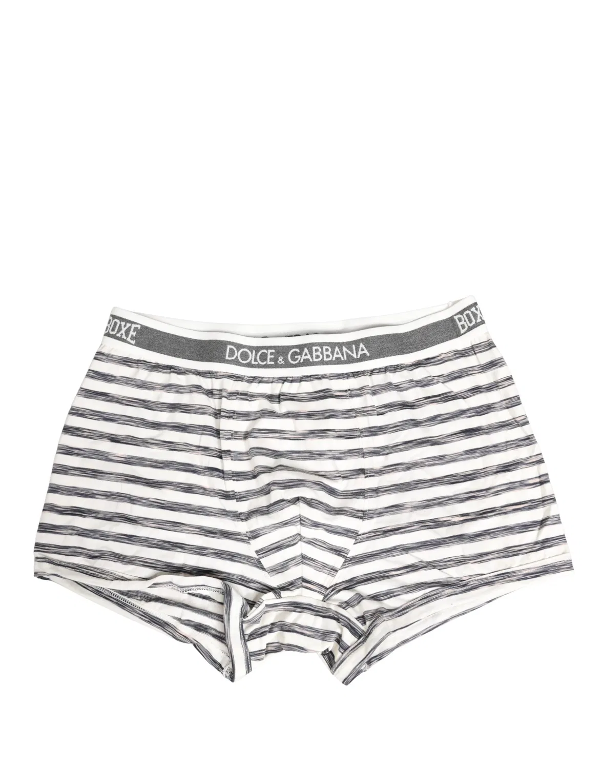 Мужские трусы-боксеры с полосатым принтом Regular Boxer Dolce & Gabbana, серый — фото 2