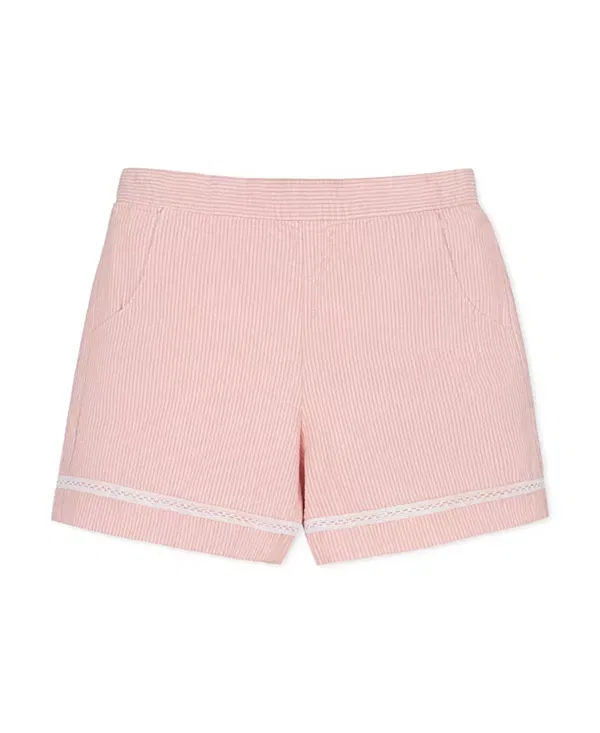 Детские шорты для девочек из органического сэракера Tonal Rose Seersucker Hope & Henry, Tonal Rose Seersucker