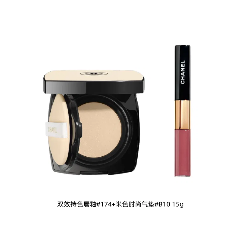 Женский набор для макияжа с губной помадой и тональным кушоном CHANEL, Beige Fashion Air Cushion — фото 4