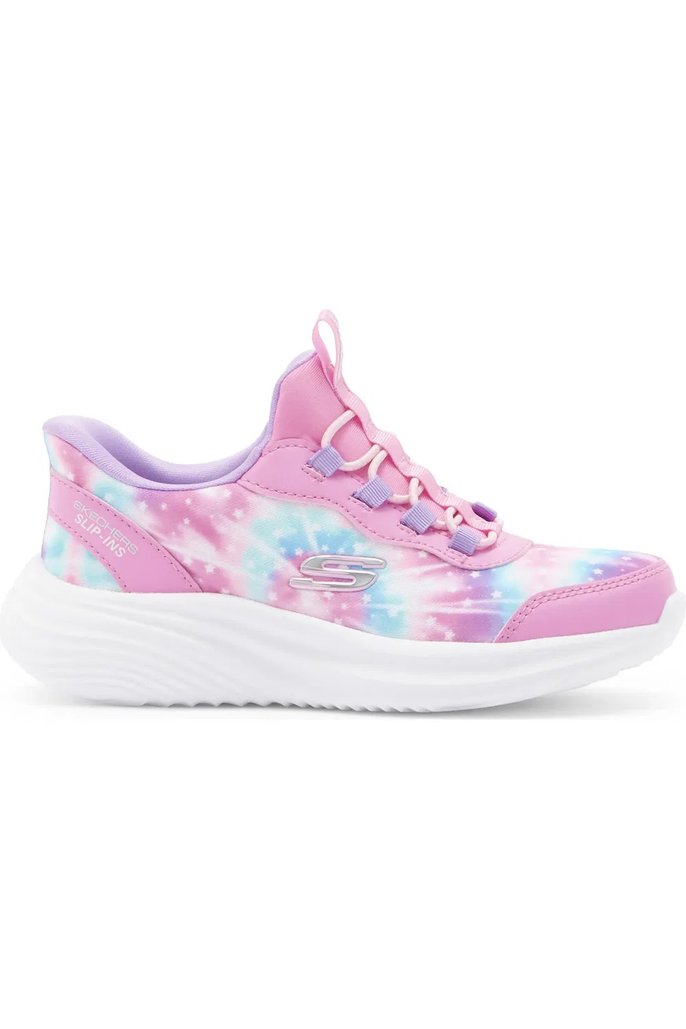 Детские кроссовки slip-on с памятью формы Bounder Pro SKECHERS, розовый/фиолетовый — фото 3