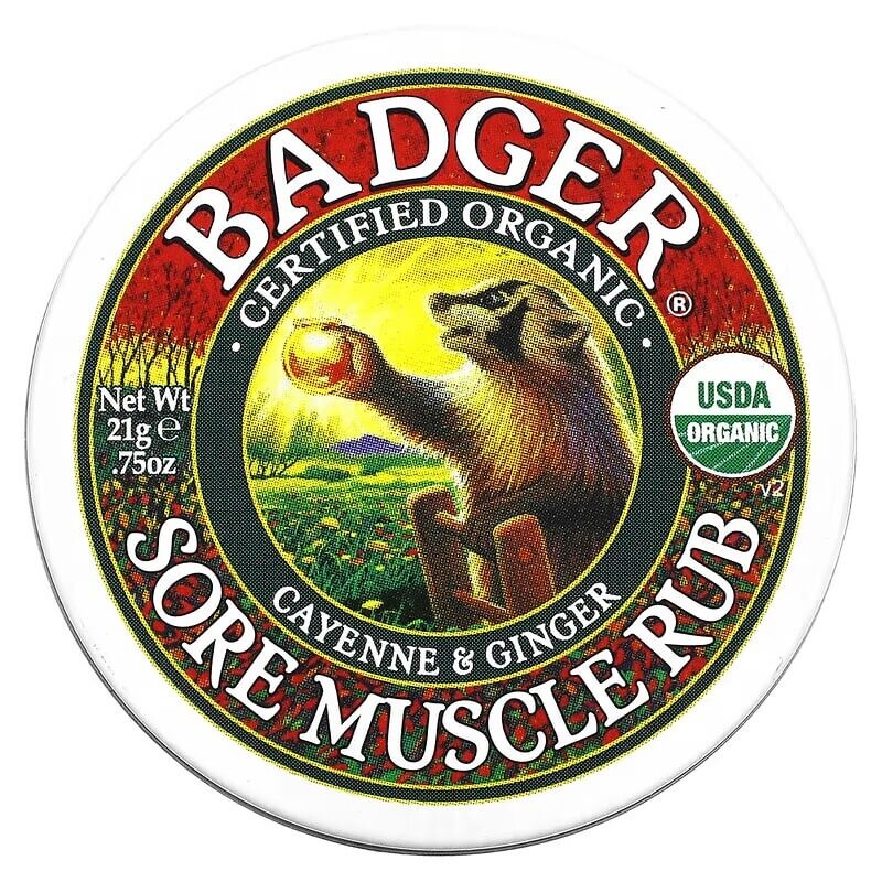 

Органический крем от боли в мышцах Badger Company кайенский перец и имбирь, 21 гр