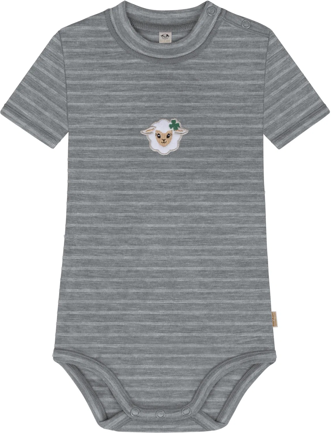 Боди с коротким рукавом из био-мериносовой шерсти Normani Outdoor Sports, серый