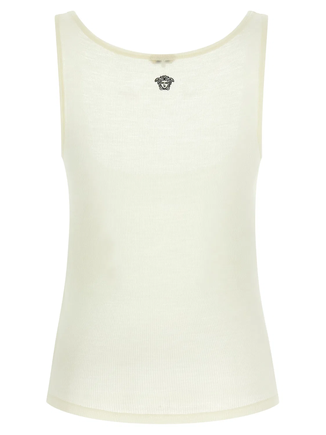 Женская футболка без рукавов с вышивкой La Medusa Versace, White — фото 2