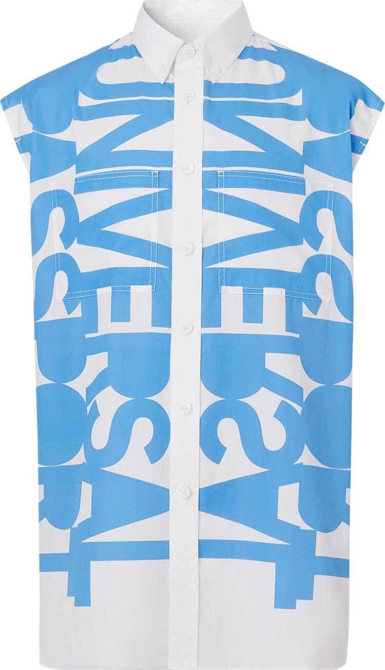 

Рубашка Burberry Universal Passport Sleeveless Shirt 'Blue Topaz', синий