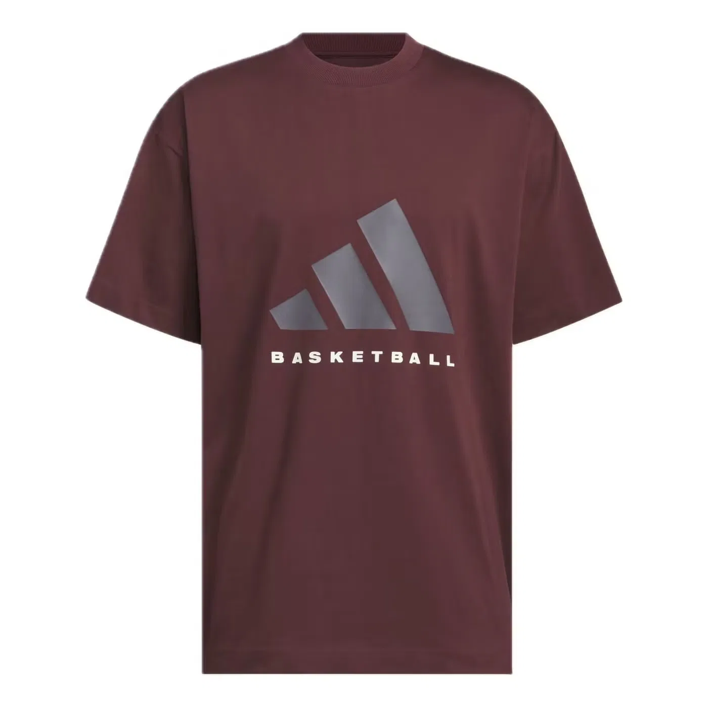Футболка баскетбольная с принтом Adidas, бордовый