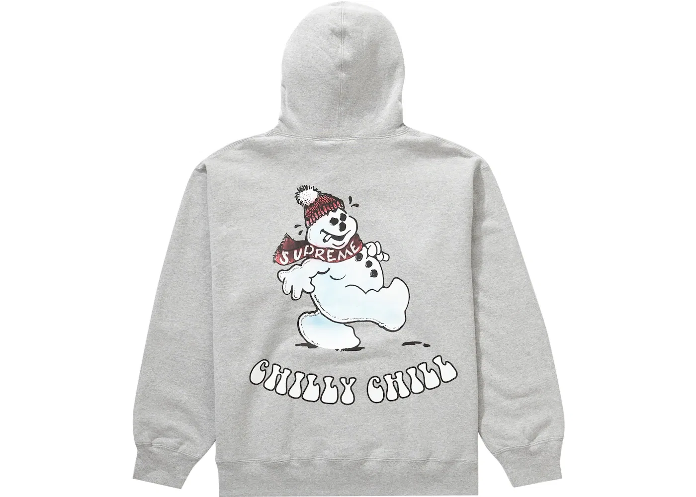 Мужская худи с принтом Supreme Snowman Supreme, Heather Grey