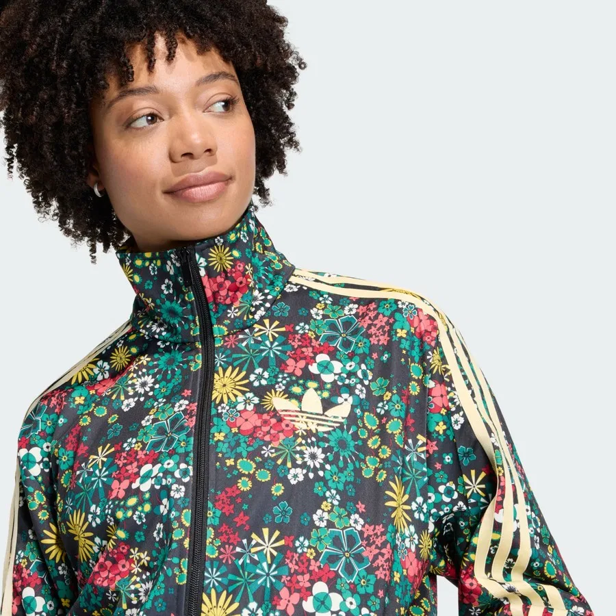 Женский спортивный костюм с принтом Liberty London Firebird adidas Originals, Черно-зеленый — фото 4