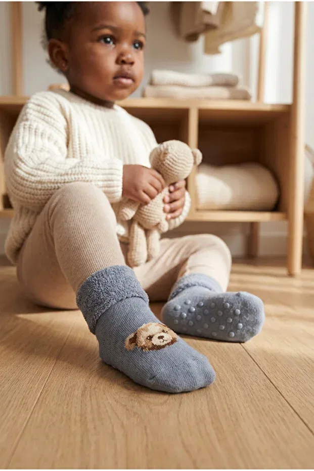 Детские носки с рисунком махровые Bony Socks, Blue