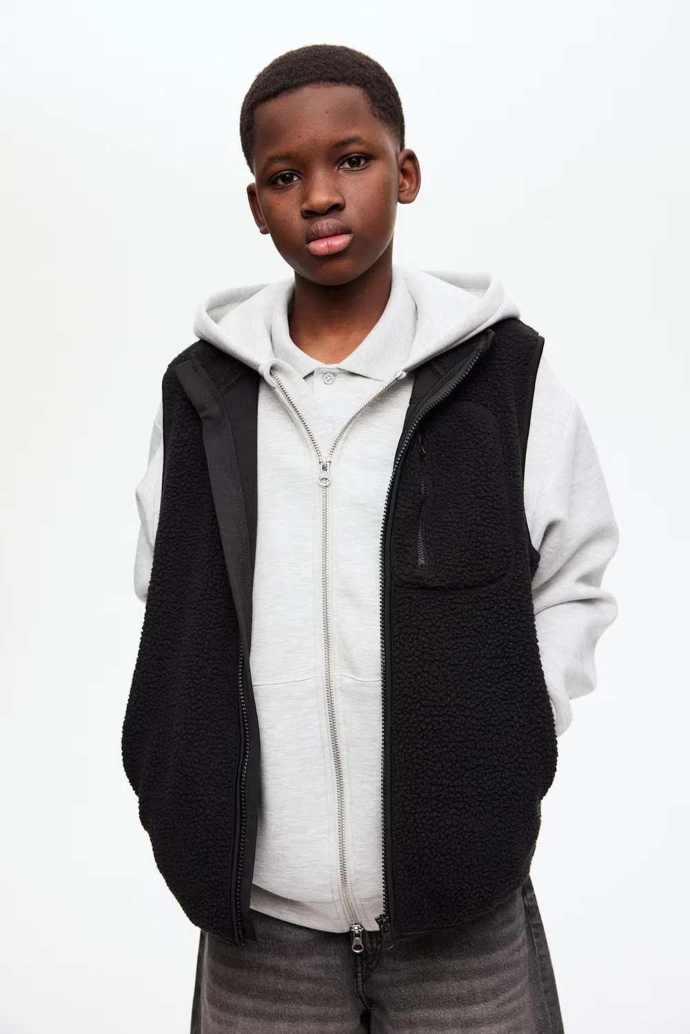 Жилет из плюшевого мишки H&M, Schwarz